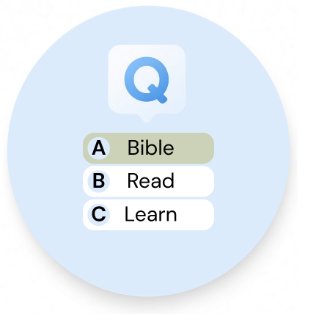 Icon of a quiz with multiple-choice answers