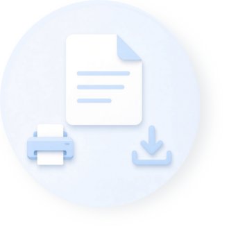 Icon of a printable page with a download arrow